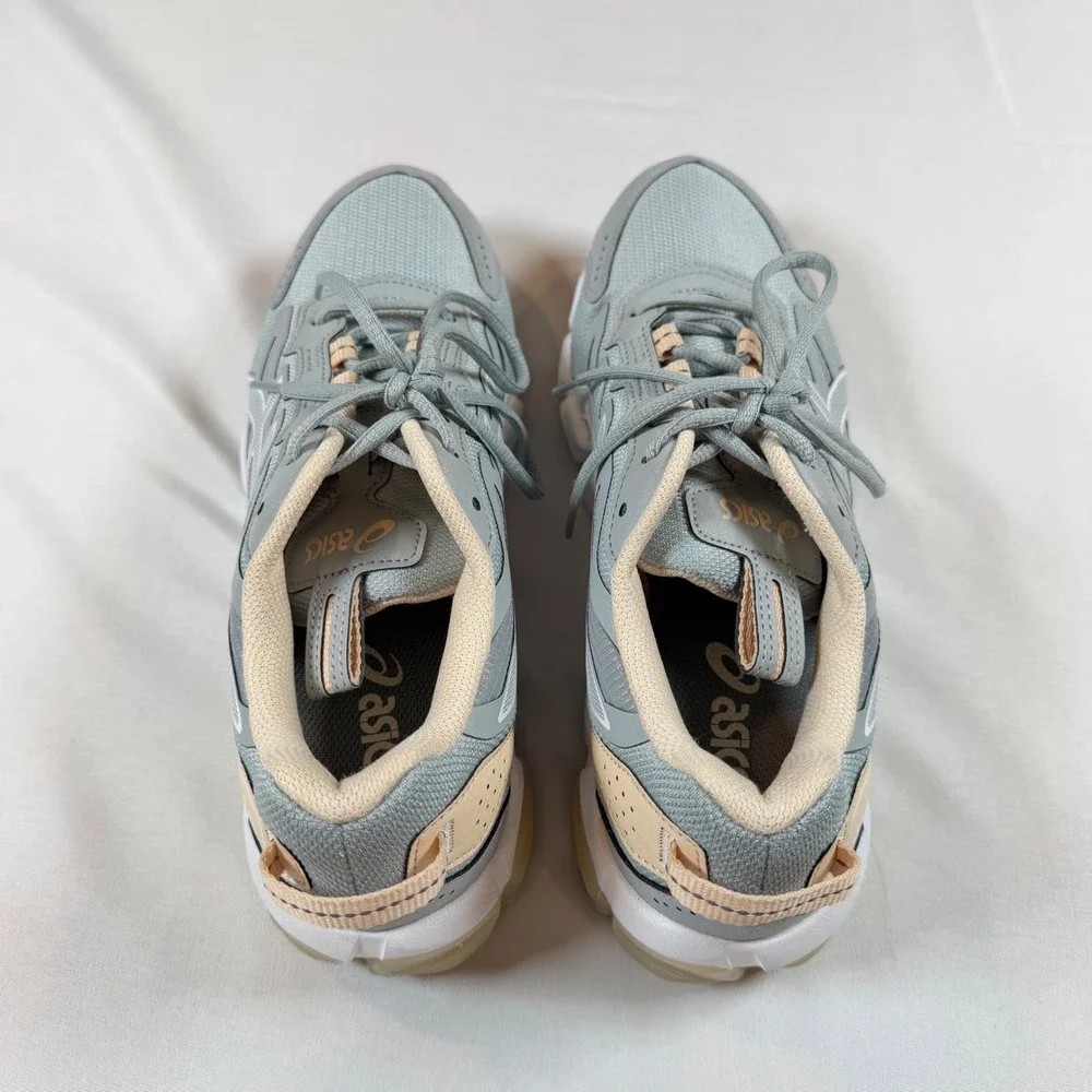 ASICS Gel-Quantum 90 3‎ Piedmont Grey White Beige Running Shoes 1202A040 Sz 9